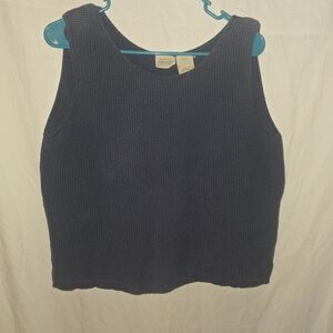Authentic St. John's Bay Navy Knit Tank Top